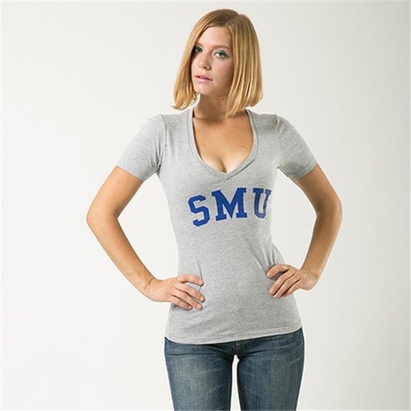 W Republic W Republic Game Day Womens Tee SMU; Heather Grey - Extra Large 501-150-HGY-04